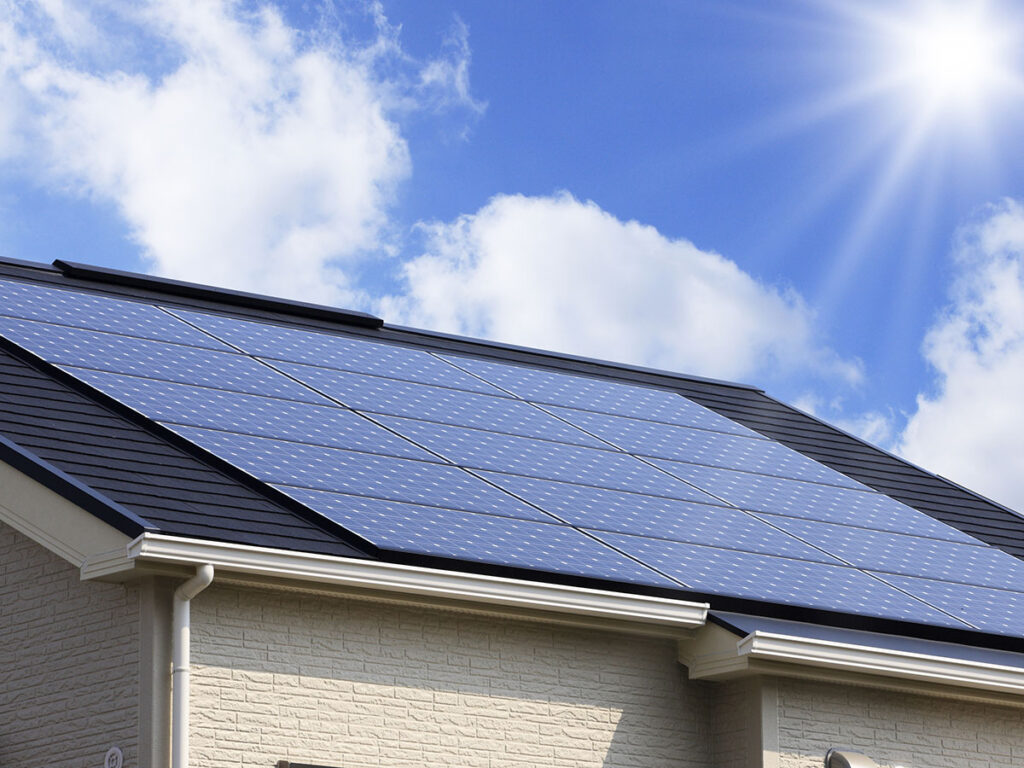 菊川市の太陽光発電を乗せた住宅