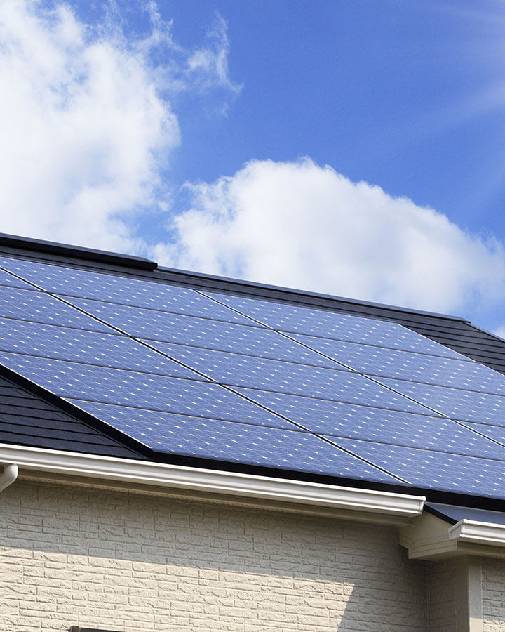 菊川市の太陽光発電を乗せた住宅