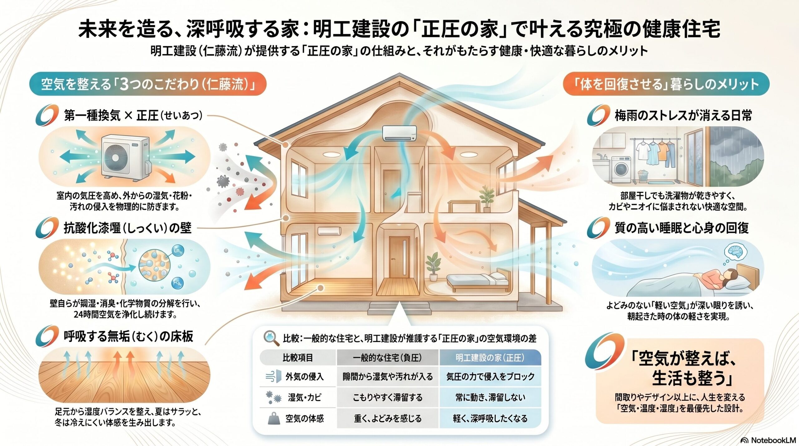 室内の空気環境や換気をイメージした写真