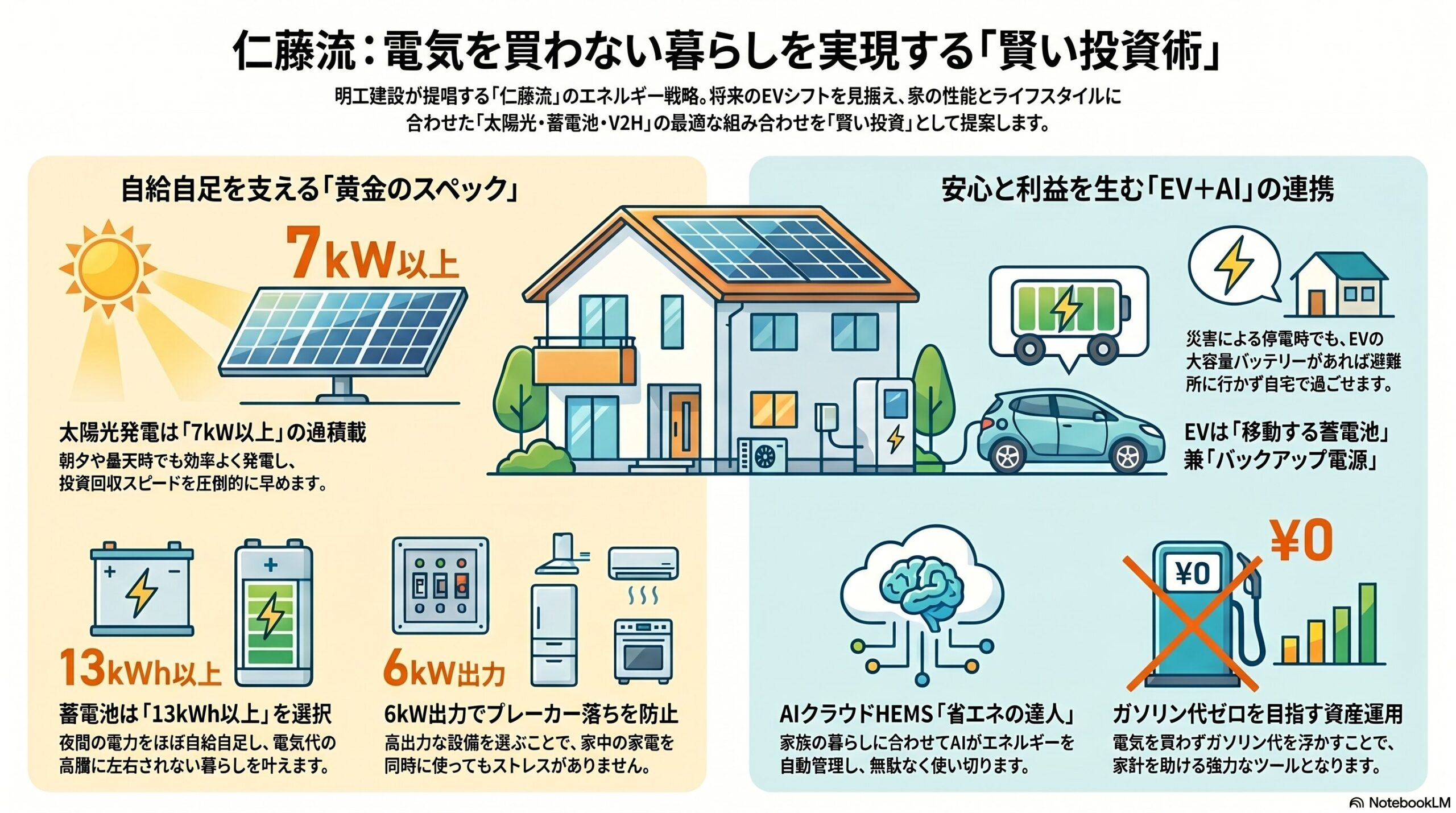 これからの省エネ住宅と環境配慮をイメージした写真